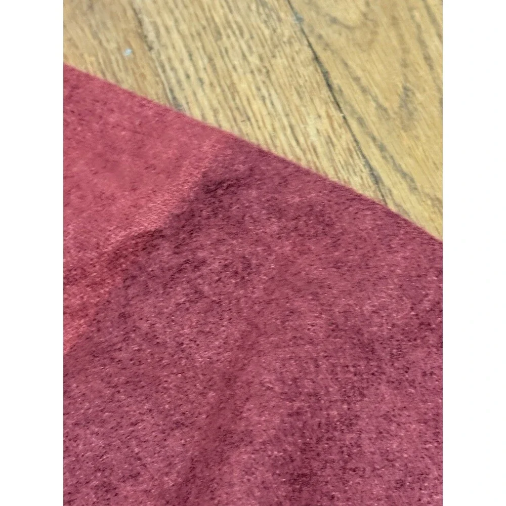 Woolrich Plaid Poncho Cape One Size Burgundy Red Blanket Wrap Shawl Fringe